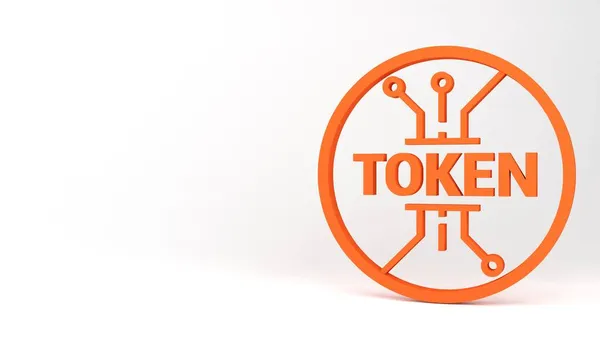 Token Nft Electrónica Ilustración Renderizado —  Fotos de Stock