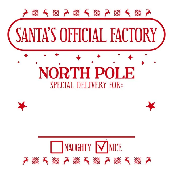 Christmas Design Personalized Gift Bag Santa Claus Santa Special Factory — Stock Vector