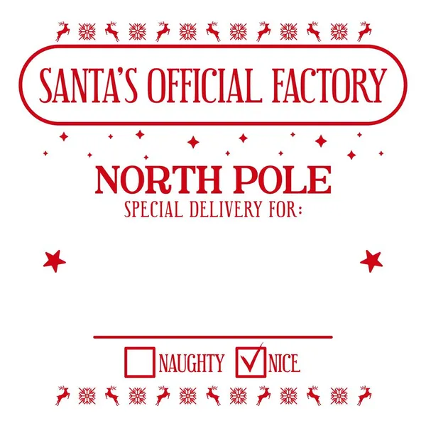 Design Natal Para Saco Presente Personalizado Fábrica Especial Papai Noel —  Vetores de Stock