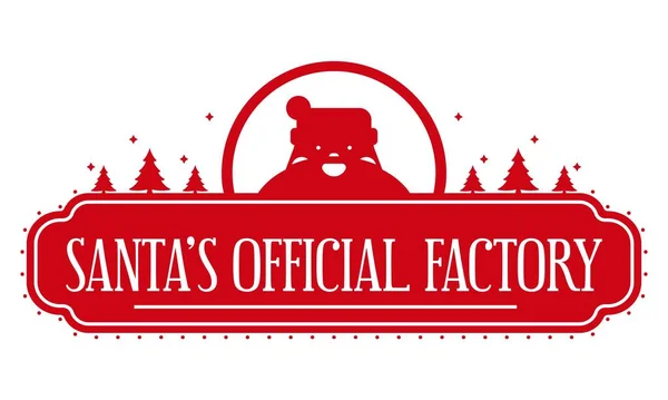 Fábrica Oficial Santa Diseño Sello Navidad Para Regalos Hechos Mano — Archivo Imágenes Vectoriales