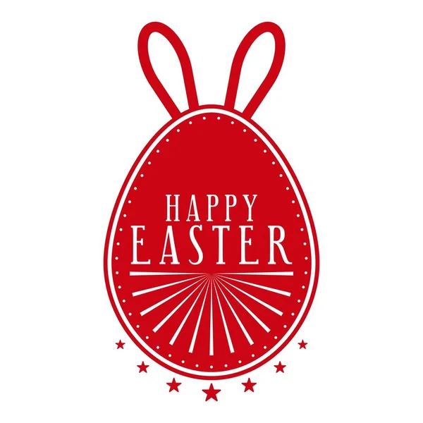 Boldog Húsvétot Ünnepi Pecsét Design Kézzel Készített Ajándékok Formájában Tojás — Stock Vector