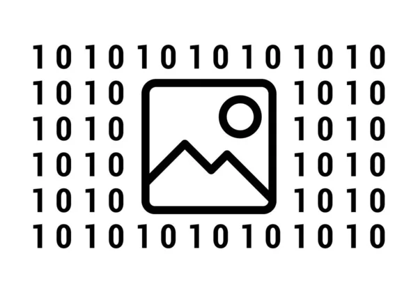 Нфт Зашифроване Зображення Криптографічне Мистецтво Особистий Токен Піктограма Лінії Векторні — стоковий вектор