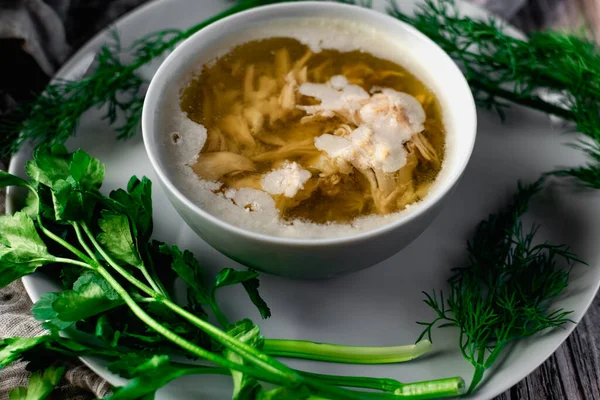 Kholodets Atau Studen Hidangan Rusia Dari Daging Babi Rebus Ayam — Stok Foto