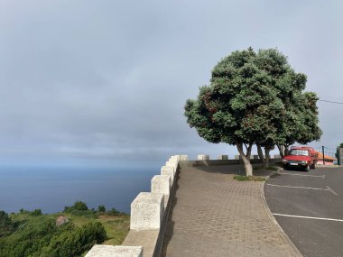 Red car above the sky in Madeira