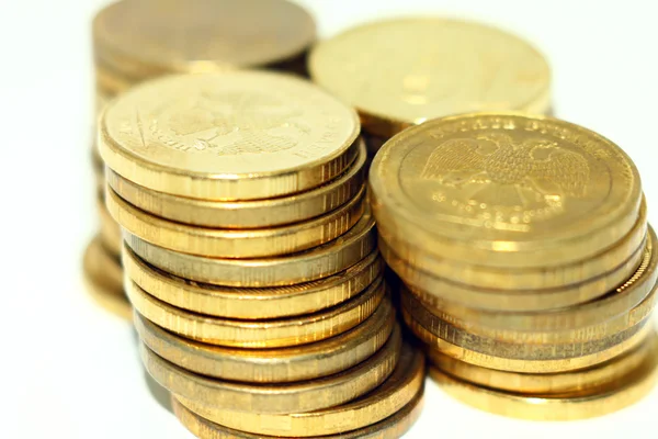 A stacks of gold coins — Stock Photo, Image