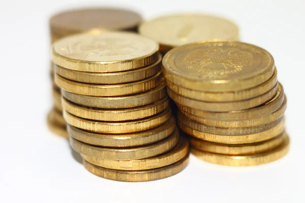 Un montón de monedas de oro — Foto de Stock