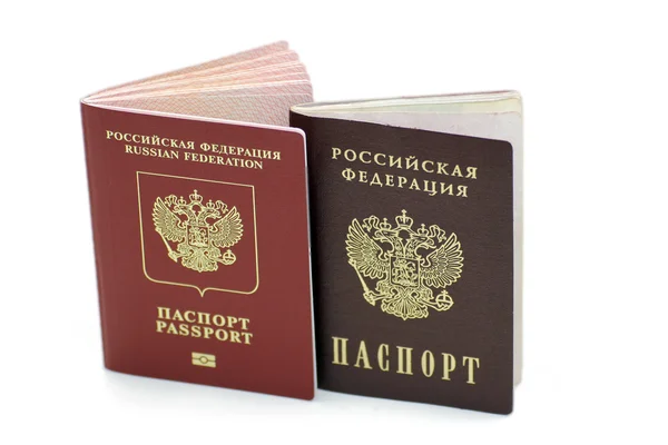 Documents confirming their identity. Passport of the citizen of the Russian Federation and the passport of a citizen of the Russian Federation — Stock Photo, Image