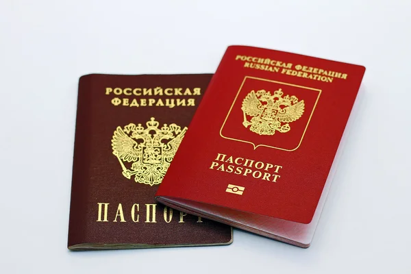 Documents confirming their identity. Passport of the citizen of the Russian Federation and the passport of a citizen of the Russian Federation — Stock Photo, Image