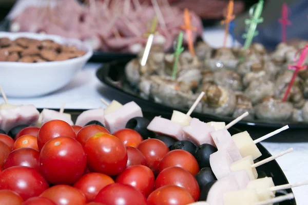 Snacks fríos en la mesa — Foto de Stock