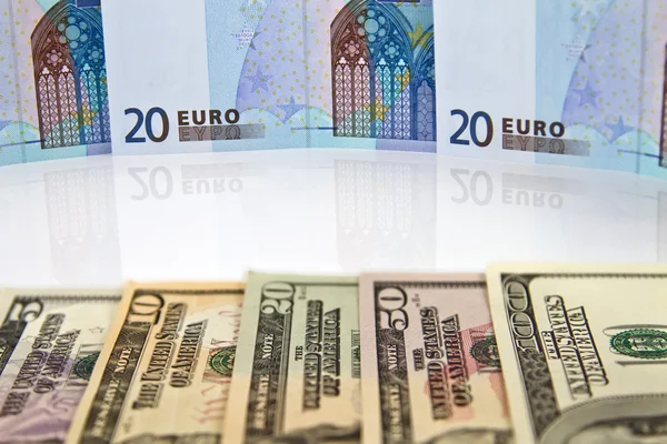 Concept : the currency pair Euro - dollar — Stock Photo, Image