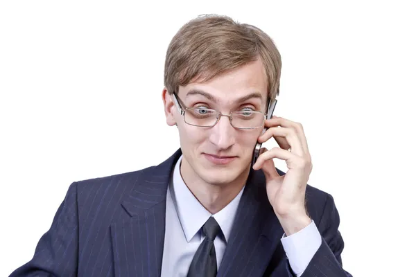 Businessman talking on the phone — Stock Photo, Image