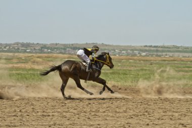 jokey at yarışları sırasında bir binicilik