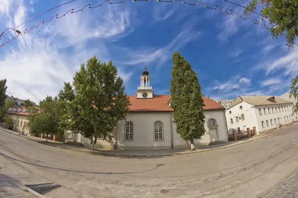 Bâtiment de l'église dans la réserve du Musée Old Sarepta — Photo