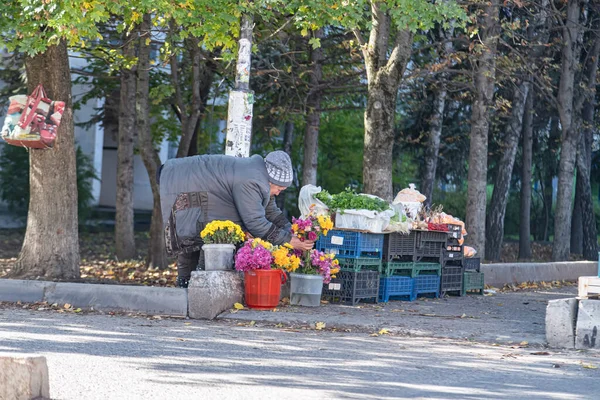 Essentuki Outubro Comércio Legumes Frutas Rua Sob Céu Aberto Outubro — Fotografia de Stock