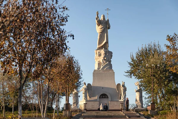 Essentuki Octubre Estatua Jesucristo Bendiciendo Todo Cáucaso Octubre 2021 Essentuki —  Fotos de Stock