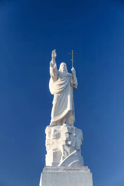 Essentuki October Statue Jesus Christ Blessing Whole Caucasus October 2021 — Stock Photo, Image