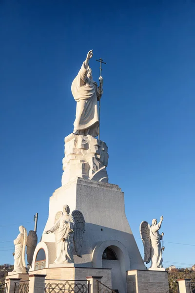 Essentuki Octubre Estatua Jesucristo Bendiciendo Todo Cáucaso Octubre 2021 Essentuki — Foto de Stock