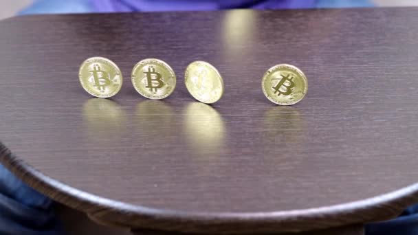 Pád bitcoinového kurzu a krypto na burze — Stock video