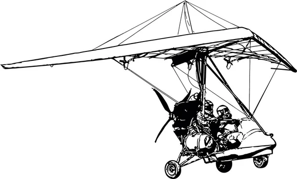 Imagine vectorială detaliată alb-negru a unui trike — Vector de stoc