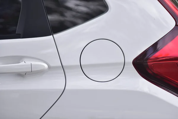 Tapa Del Tanque Combustible Coche Blanco — Foto de Stock