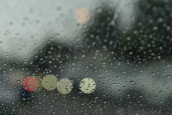 Raining While Driving View — Stock Photo, Image