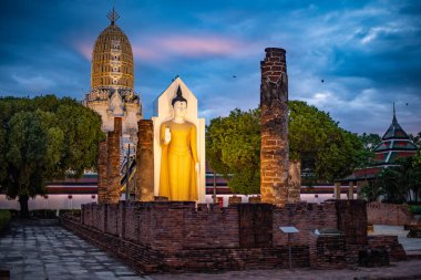 Standing Buddha image  the landmark in Phitsanulok Province, Thailand.
