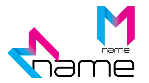 Nombre de la empresa logo M — Vector de stock