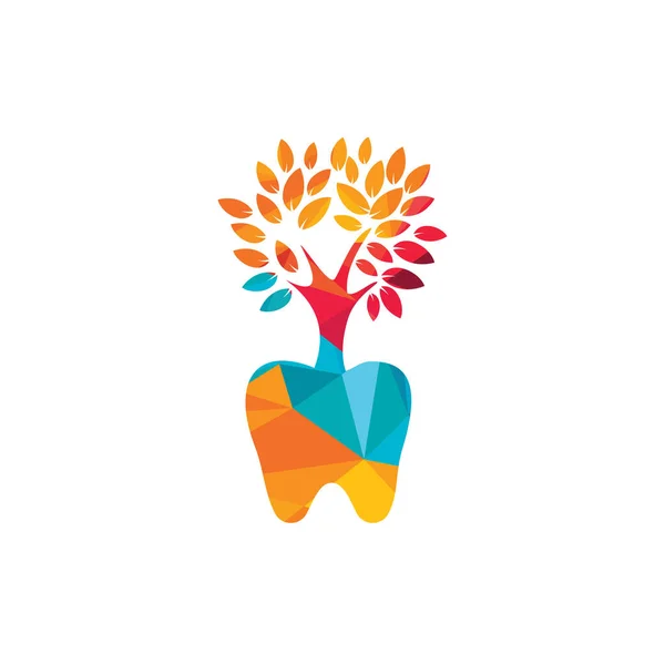 Dental Tree Vector Logo Design Template Dental Tree Vector Logo — Stock Vector