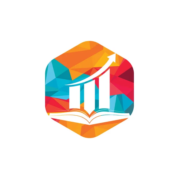 財務書のロゴデザイン ビジネス成長教育ロゴデザイン — ストックベクタ