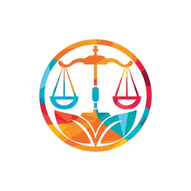 Doğa Hukuk Firması Logosu tasarım şablonu. Yeşil Ölçek logo kavramı.