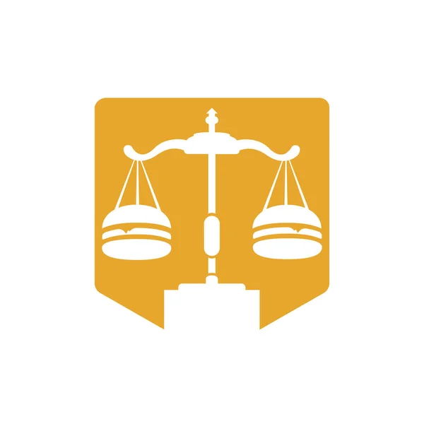 Закон Про Харчування Векторний Шаблон Дизайну Логотипу Юридичний Баланс Дизайн — стоковий вектор