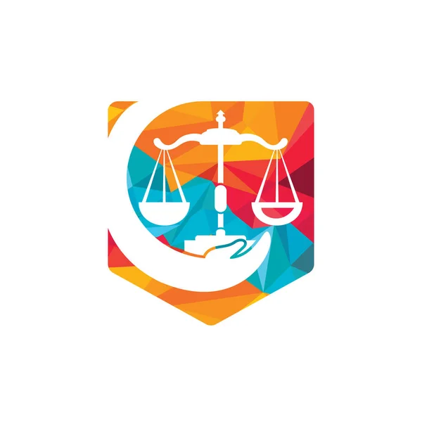 Law Care Vector Logo Design Template 律师事务所标志设计 律师矢量标志设计模板 — 图库矢量图片