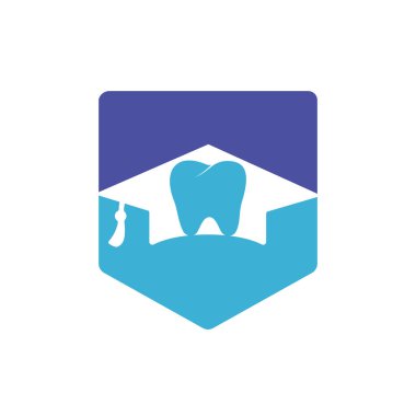 Diş incelemesi vektör logosu tasarımı. Diş Üniversitesi logo tasarım şablonu.