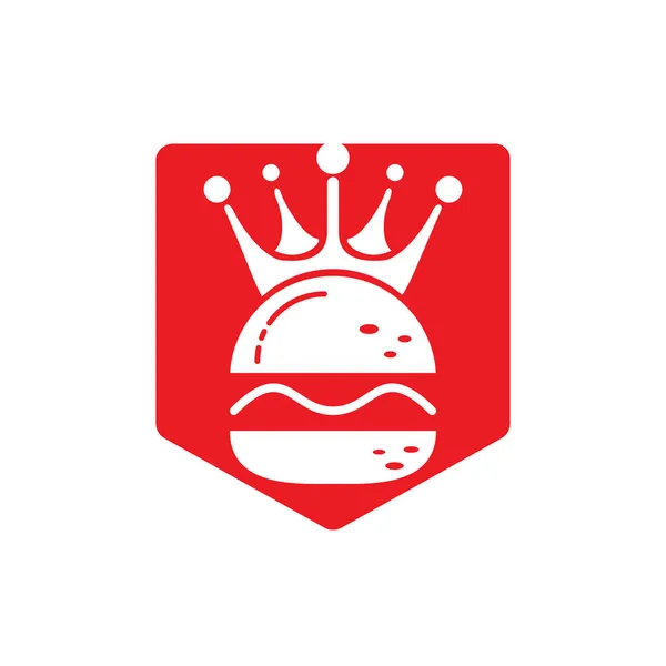 Burger King Logo Vectoriel Design Burger Avec Icône Couronne Logo — Image vectorielle