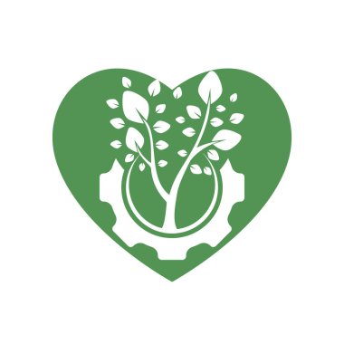 Vites ağacı vektör logosu tasarım şablonu. Modern doğa teknolojisi logosu. Yeşil eko teknolojisi ve sanayi logosu.