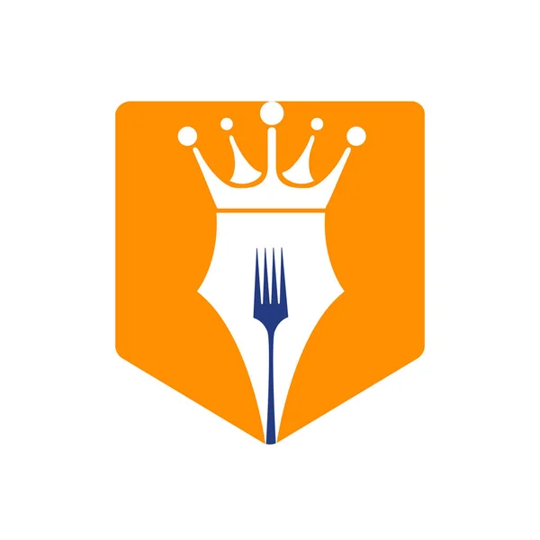 Comida Restaurantes Conceito Design Logotipo Caneta Com Design Ícone Vetor — Vetor de Stock