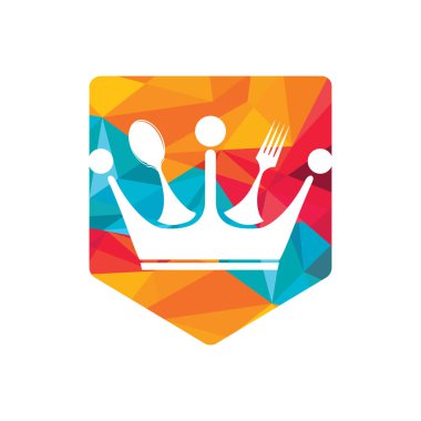 Gıda Krallığı vektör logosu tasarımı. Kraliyet gıda logosu kavramı.