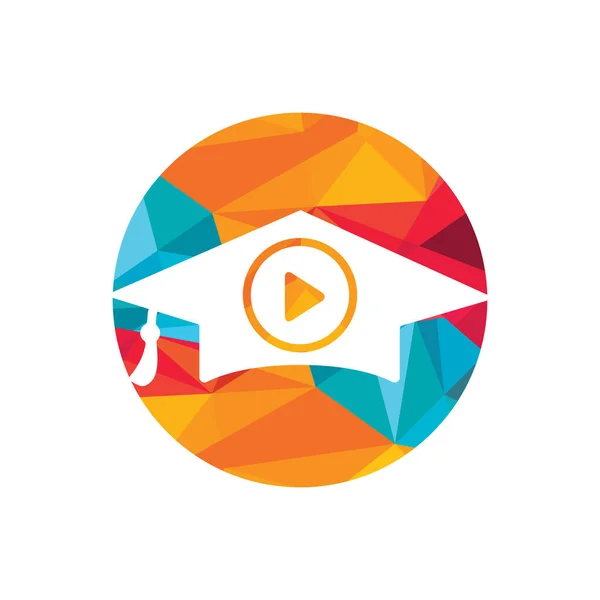 Video Aprendizaje Educación Vector Logotipo Diseño Plantilla Concepto Logo Educación — Vector de stock