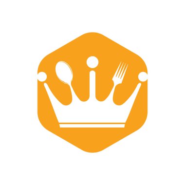 Gıda Krallığı vektör logosu tasarımı. Kraliyet gıda logosu kavramı.