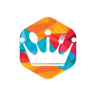 Gıda Krallığı vektör logosu tasarımı. Kraliyet gıda logosu kavramı.