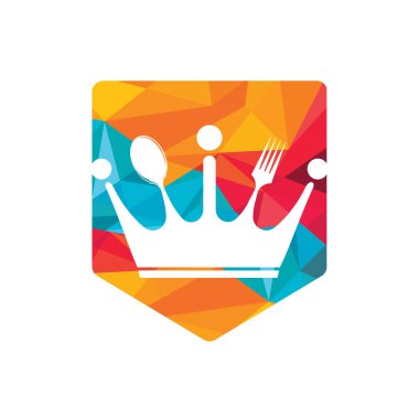Gıda Krallığı vektör logosu tasarımı. Kraliyet gıda logosu kavramı.