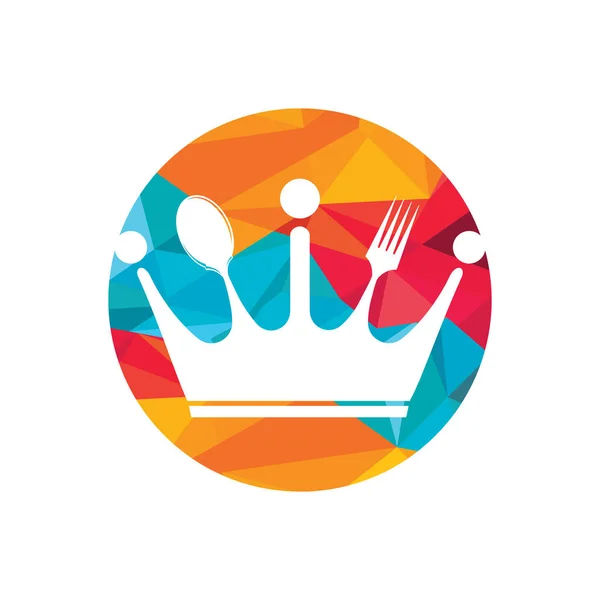 Gıda Krallığı Vektör Logosu Tasarımı Kraliyet Gıda Logosu Kavramı — Stok Vektör