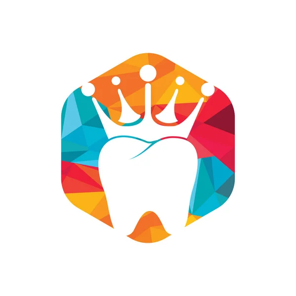 Diseño Del Logotipo Del Vector Del Rey Dental Diente Corona — Archivo Imágenes Vectoriales