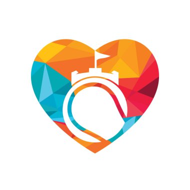 Tenis kalesi vektör logosu tasarımı. Castle tenis ikonu tasarımı.