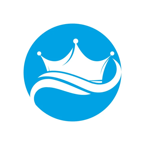 Projekt Logo Wektora Króla Fali Woda Fale Morskie Konstrukcja Wektora — Wektor stockowy