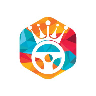 Kral vektör logosu tasarımını çalıştır. Yönlendirme ve kaplama vektör simgesi.