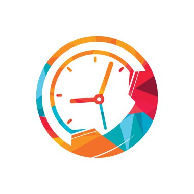 Zaman vektör logo tasarım şablonunu ara. Destek ve servis logosu kavramı.
