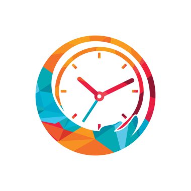 Zaman bakımı vektör logo tasarım şablonu.