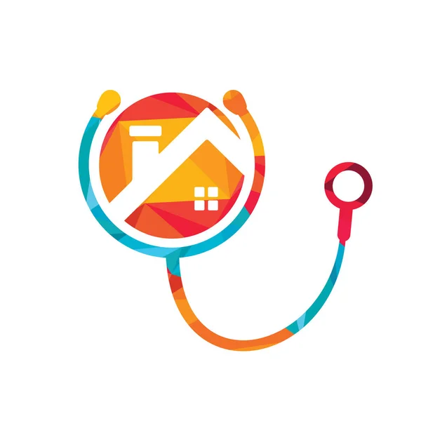 Doctor Home Vector Logo Design House Medical Vector Logo Concept — Wektor stockowy