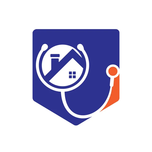 Doctor Home Vector Logo Design House Medical Vector Logo Concept — 스톡 벡터